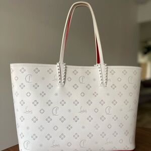 Christian Louboutin White Tote Bag with Pouch